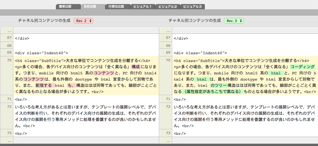 左右対比での表示例